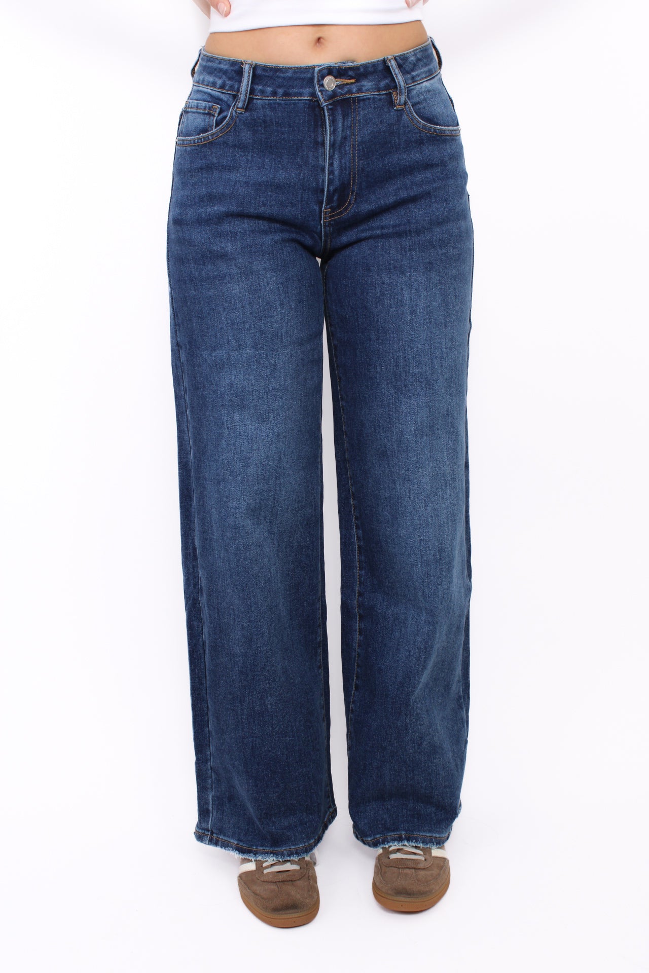 WIDE LEG JEANS 323 - MID DENIM
