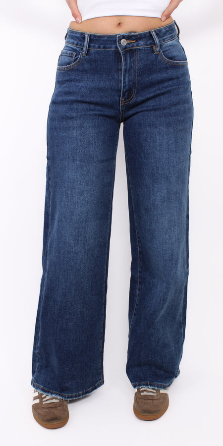 WIDE LEG JEANS 323 - MID DENIM