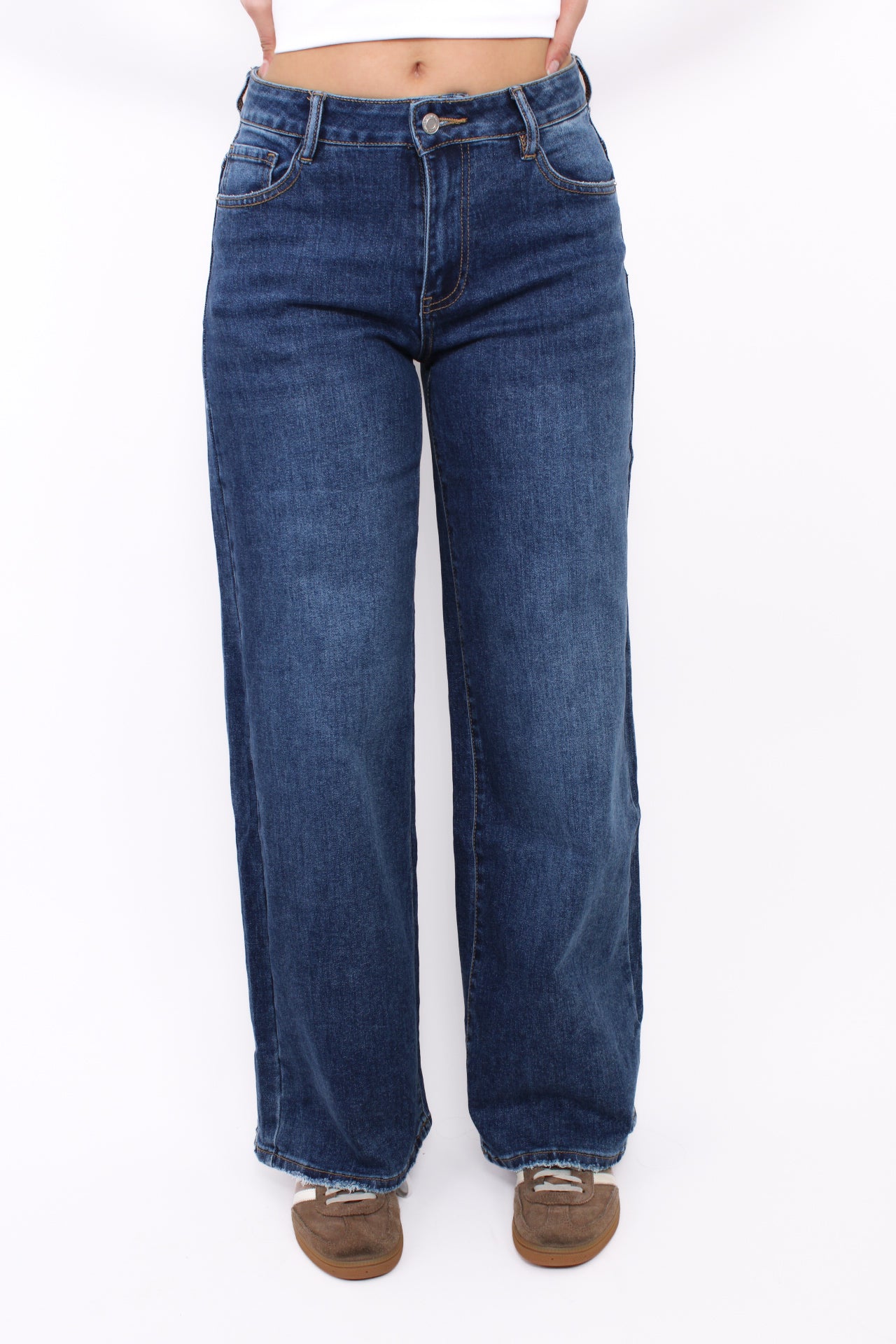 WIDE LEG JEANS 323 - MID DENIM