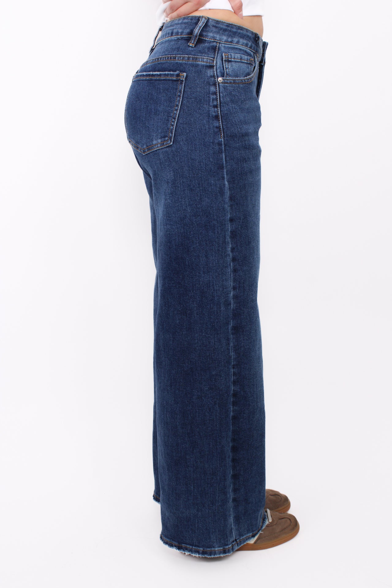 WIDE LEG JEANS 323 - MID DENIM