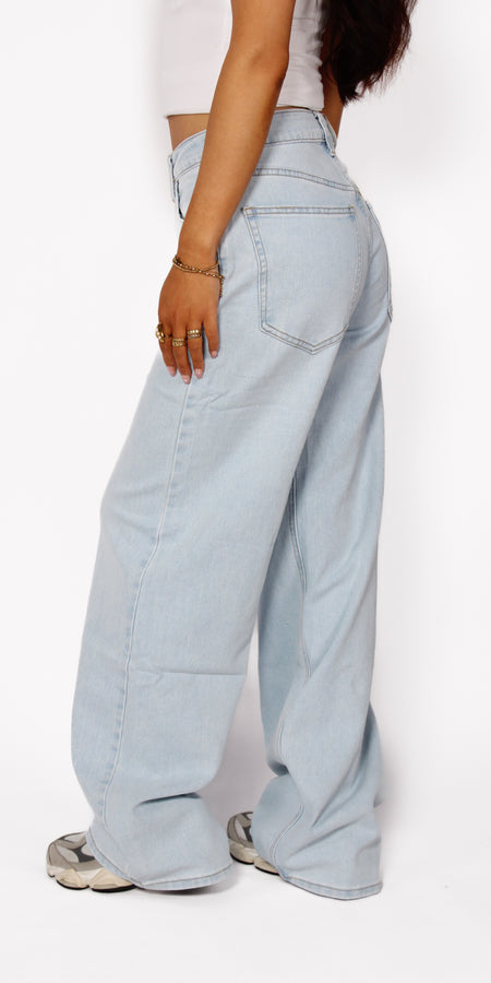 MID WAIST BAGGY JEANS 3035 - LIGHT DENIM