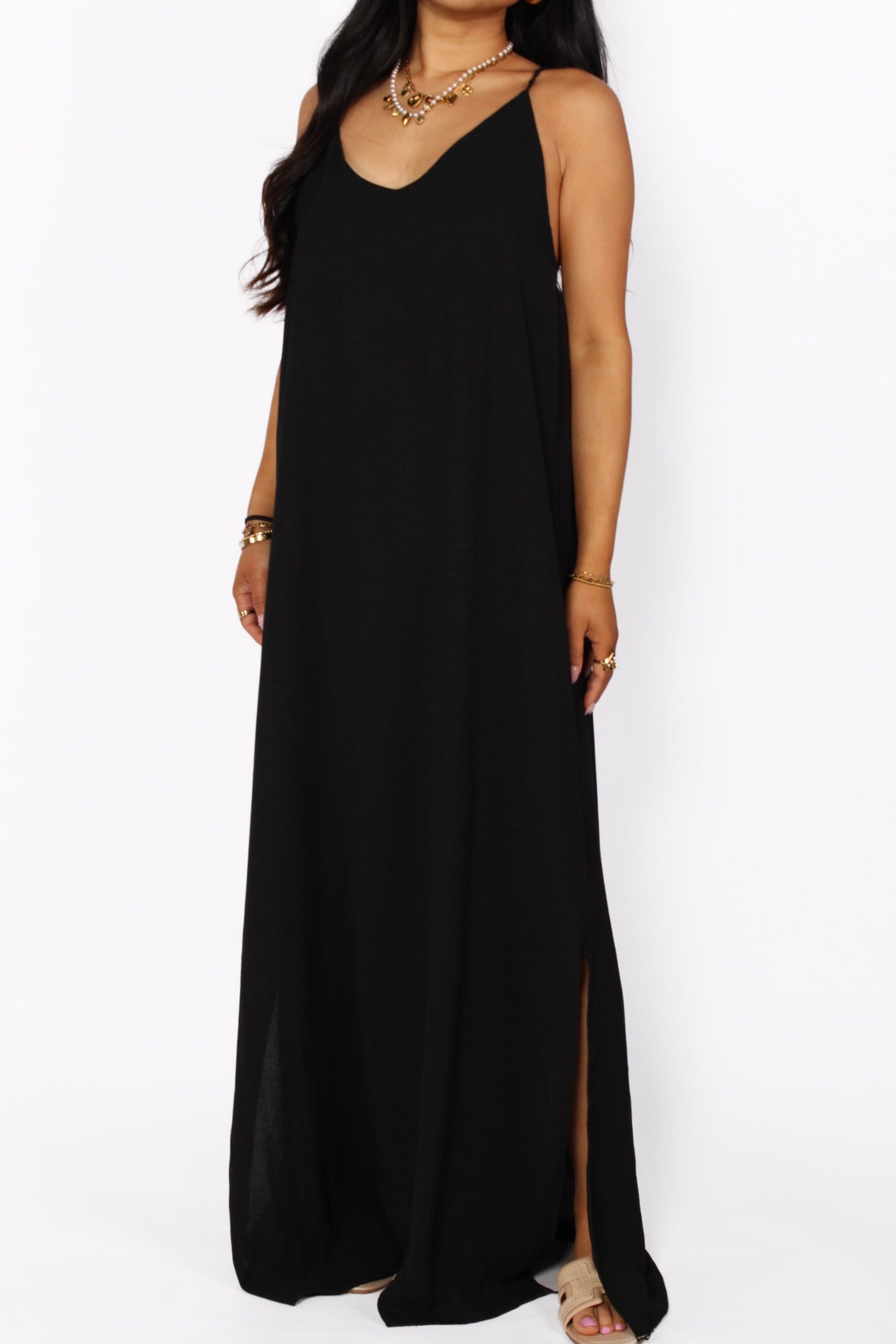 STELLA MAXI DRESS - BLACK