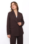 PINSTRIPE BLAZER - BROWN