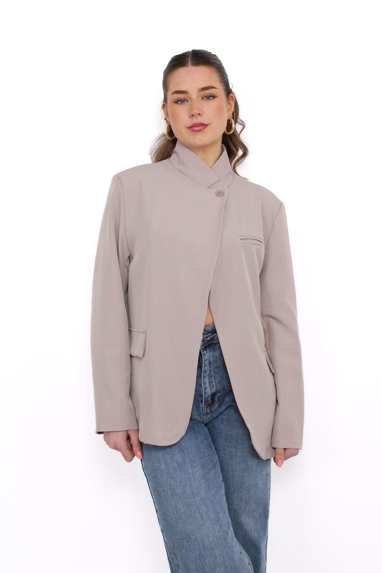 THE ICON BLAZER - TAUPE