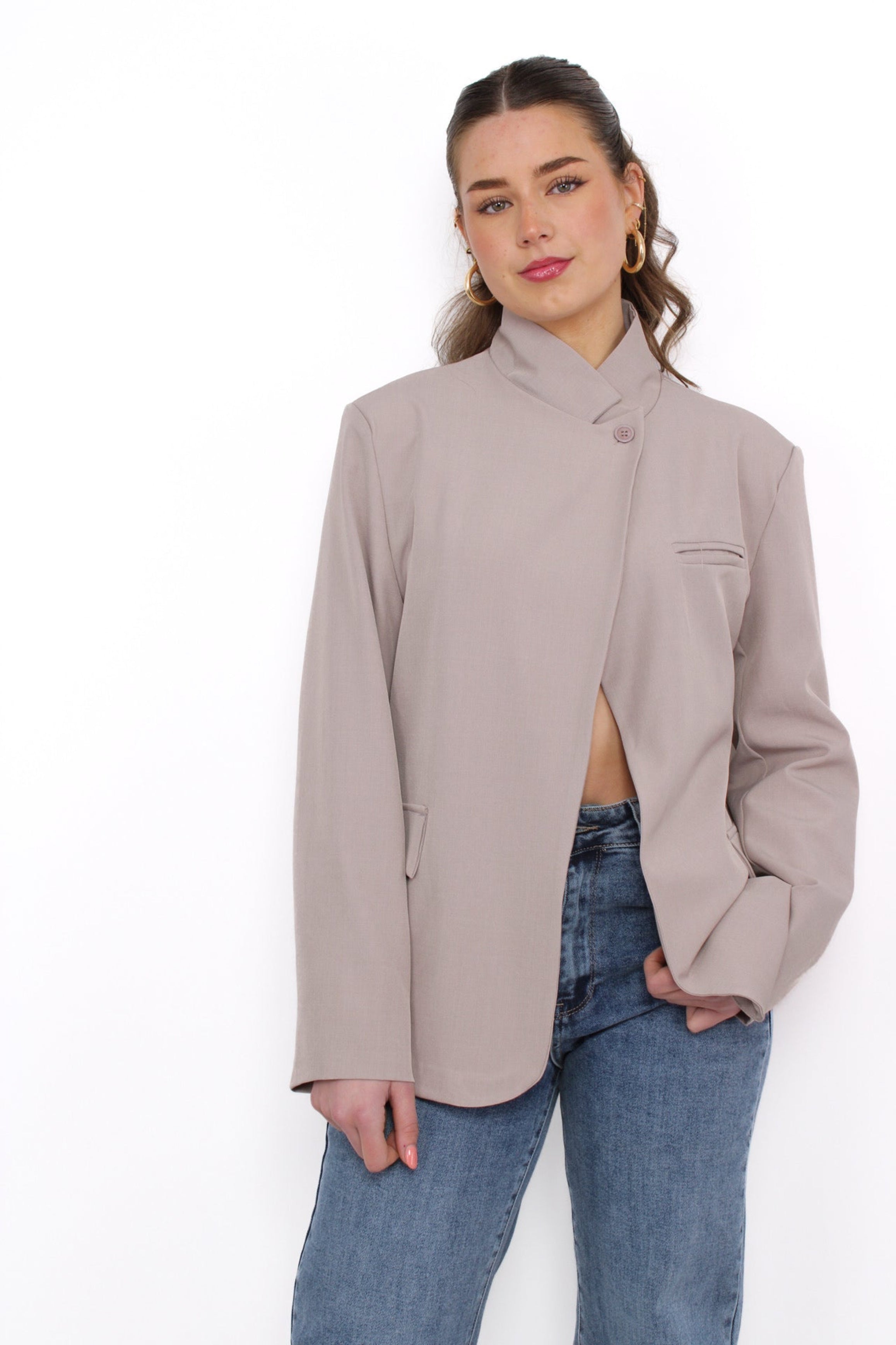 THE ICON BLAZER - TAUPE