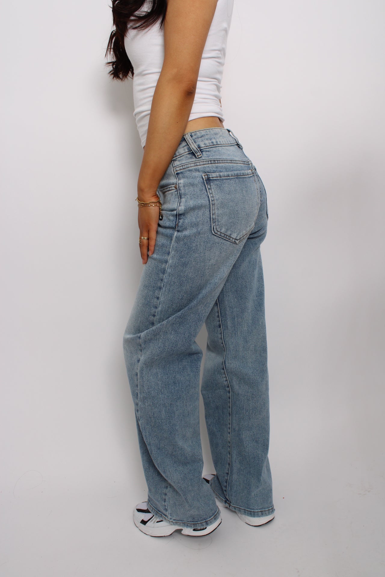 LOW WAIST WIDE LEG JEANS 320-8-50 - DENIM