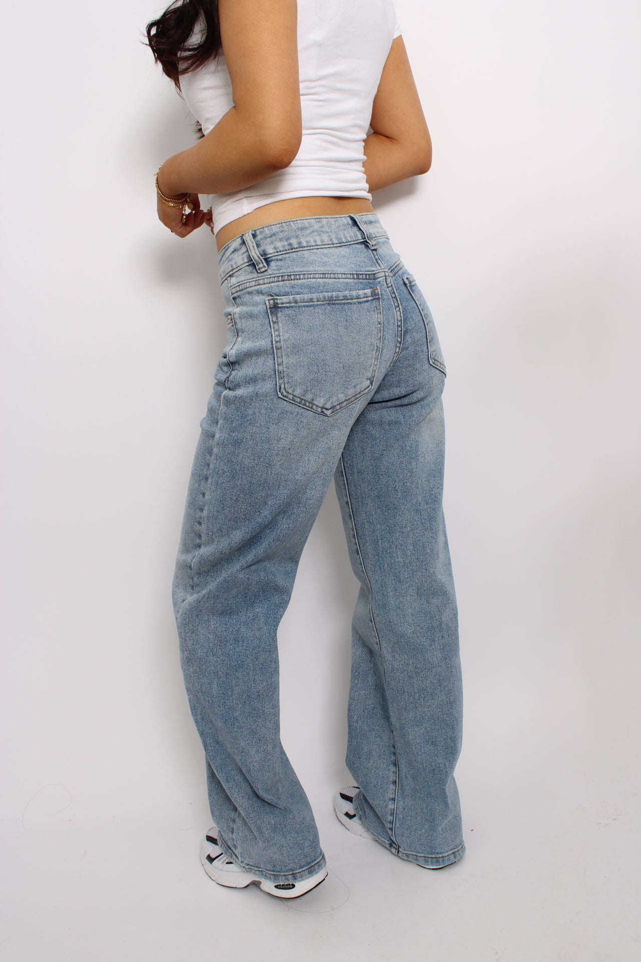 LOW WAIST WIDE LEG JEANS 320-8-50 - DENIM