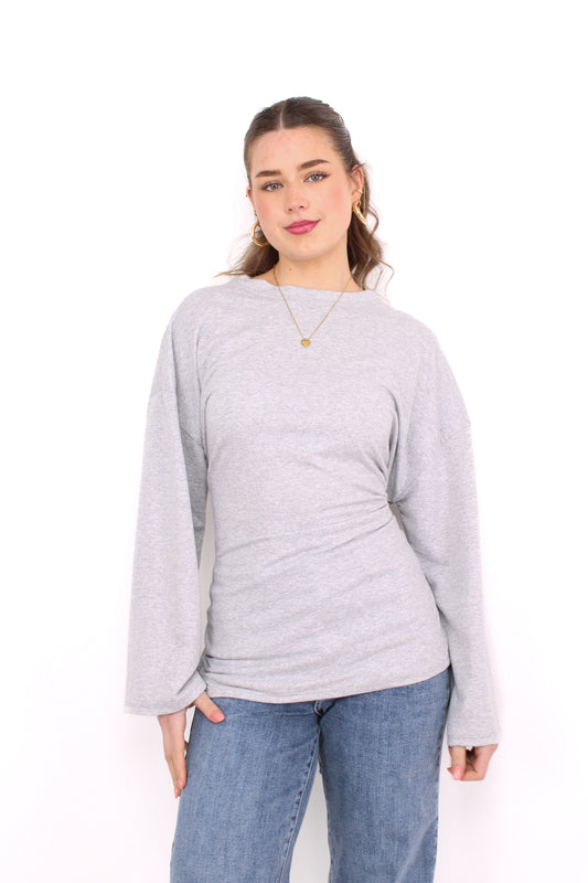 SNATCHED TEE - GREY MARL