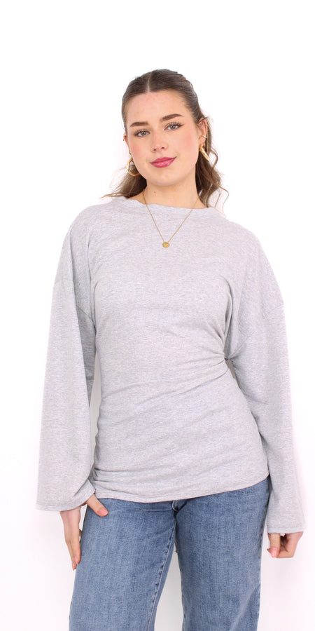 SNATCHED TEE - GREY MARL