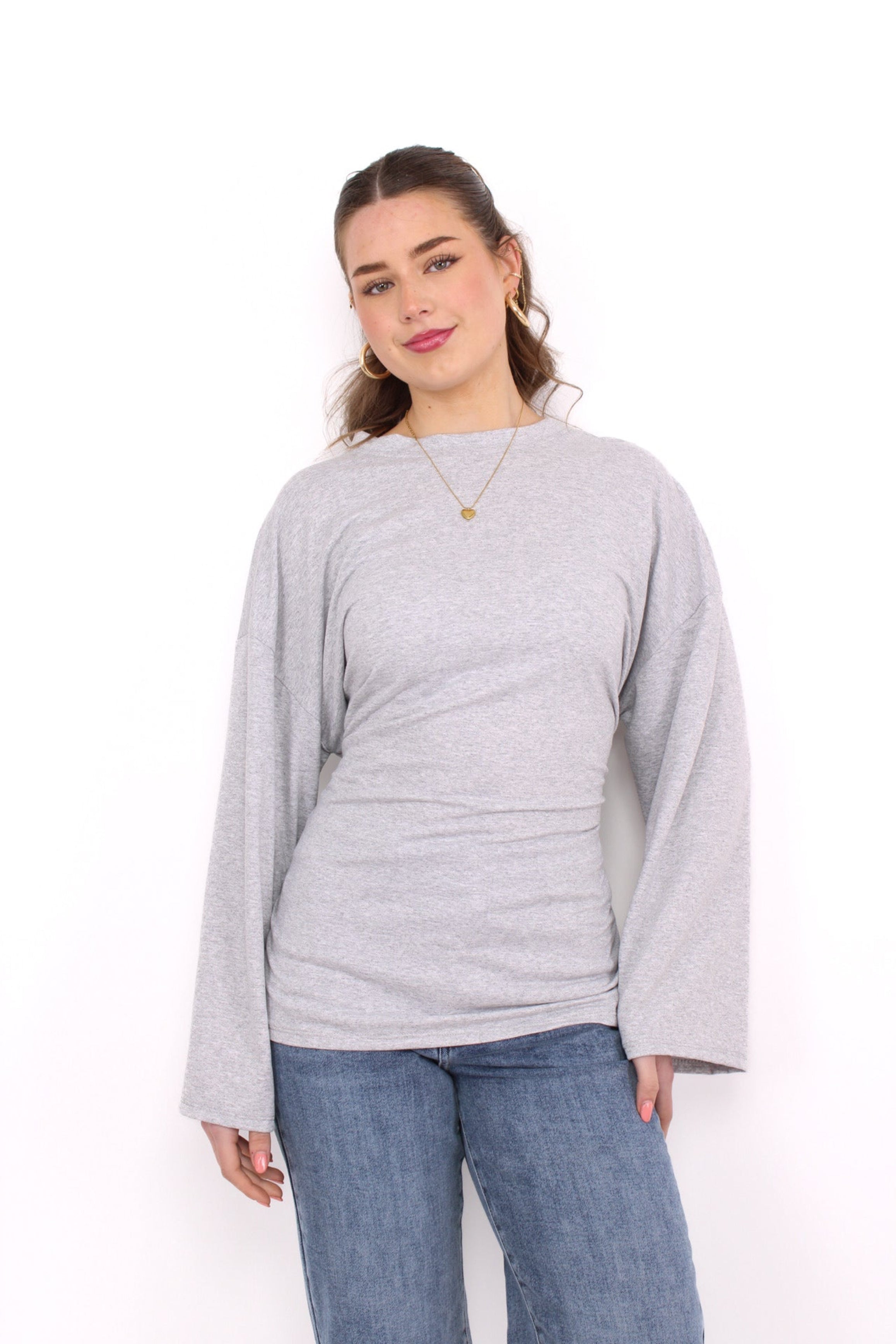 SNATCHED TEE - GREY MARL