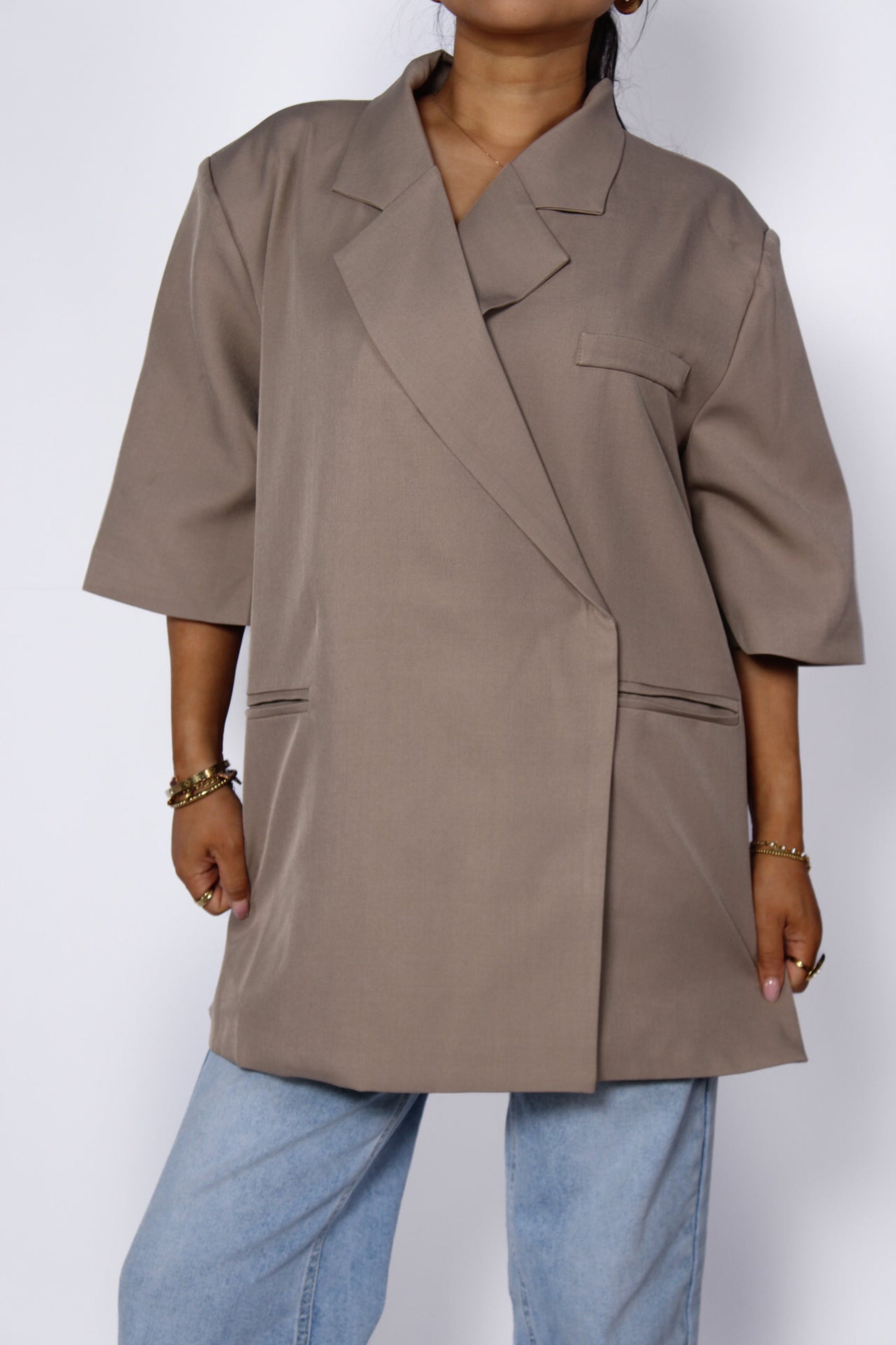 BOXY ATTITUDE BLAZER - KHAKI