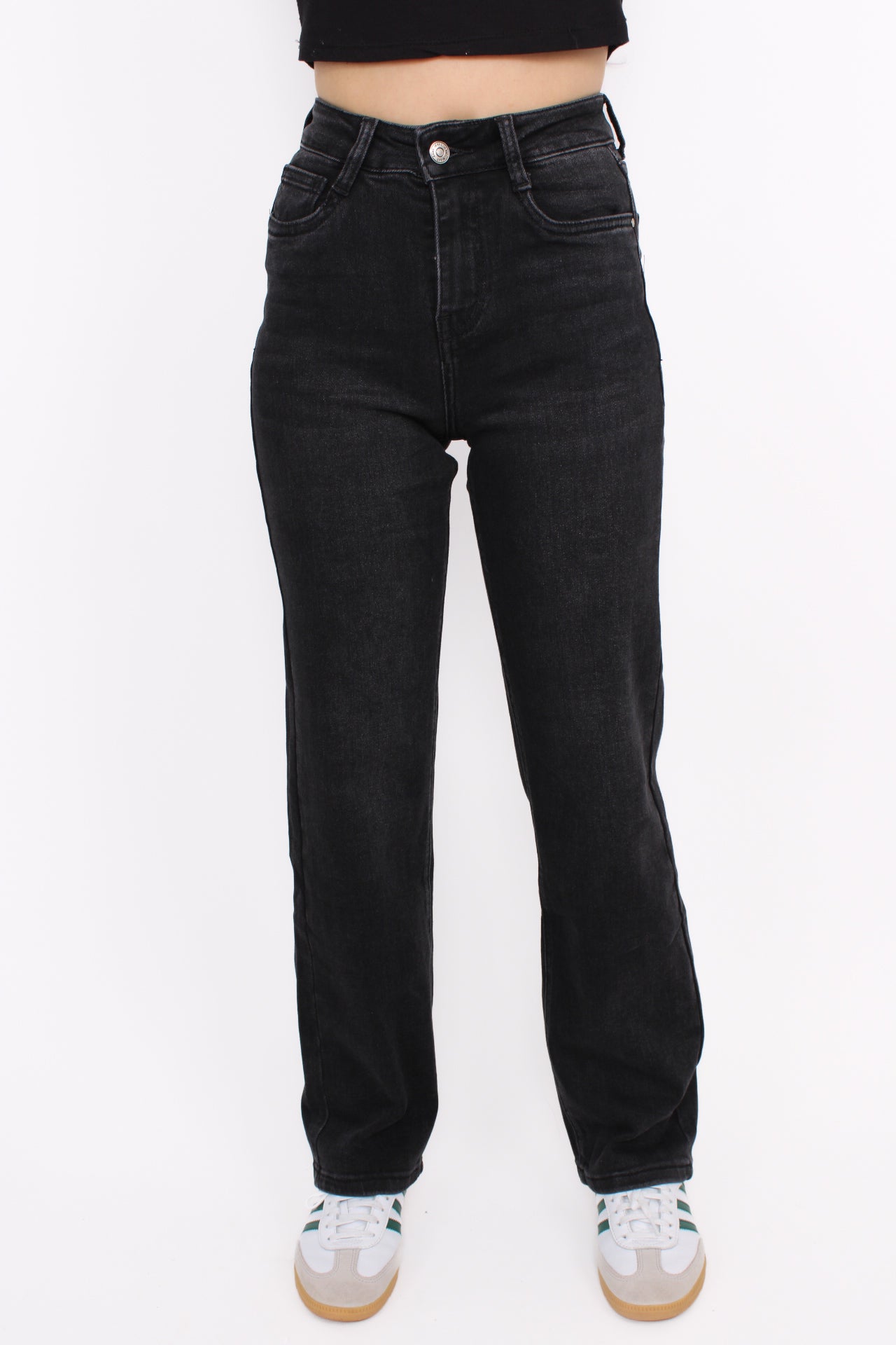 ''PETITE'' STRAIGHT LEG JEANS 5360-1 - ANTRHACITE