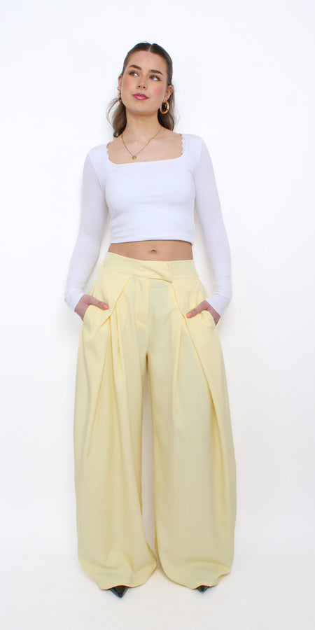 MADISON TROUSER - BUTTER YELLOW