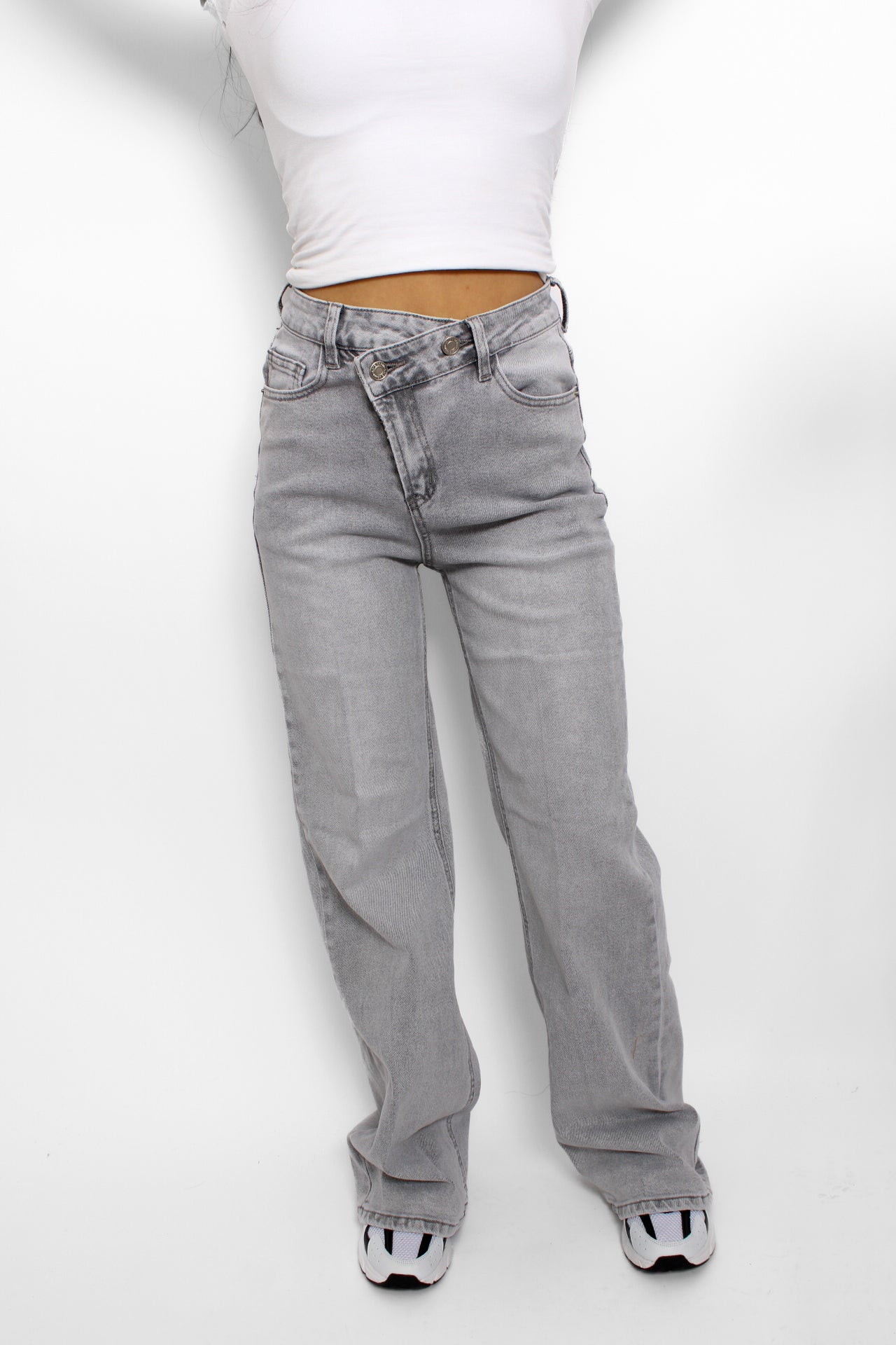 DOUBLE BUTTON JEANS 986 - LIGHT GREY