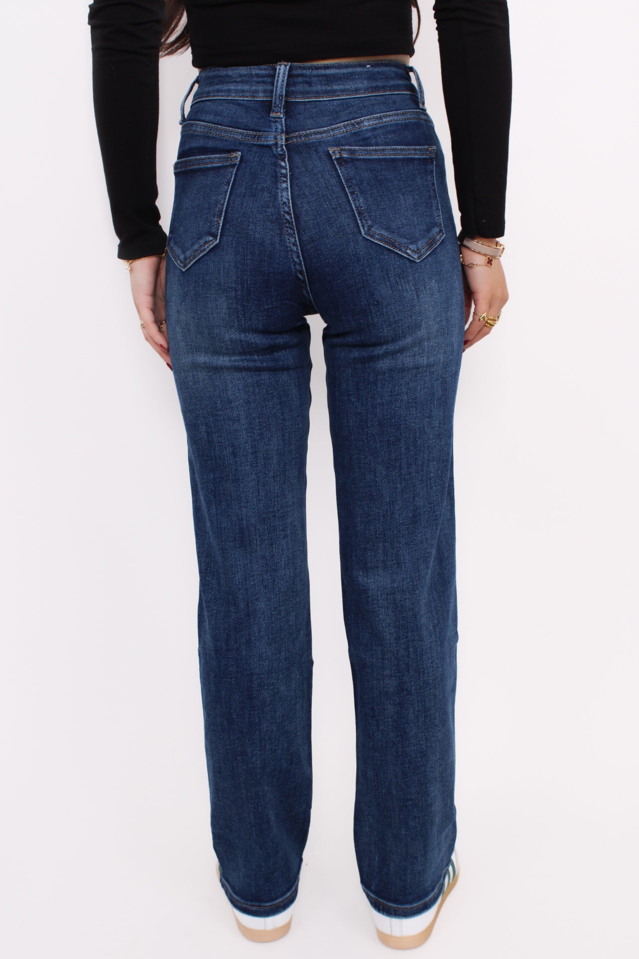 ''PETITE'' STRAIGHT LEG JEANS 5360-2 - MID DENIM