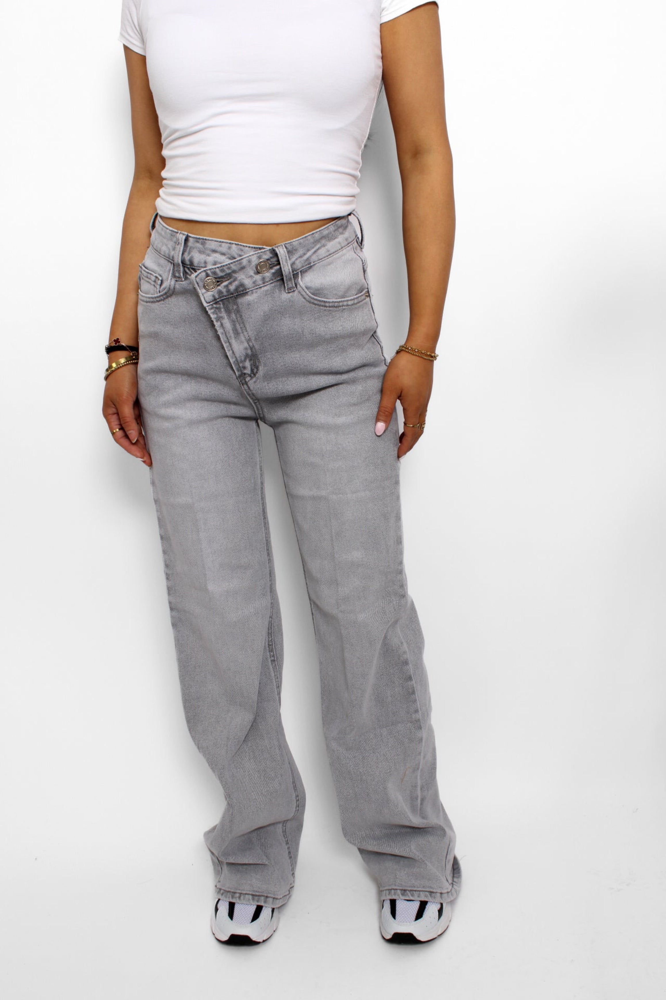 DOUBLE BUTTON JEANS 986 - LIGHT GREY