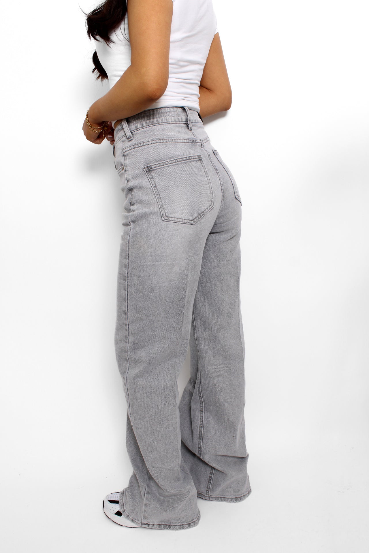 DOUBLE BUTTON JEANS 986 - LIGHT GREY