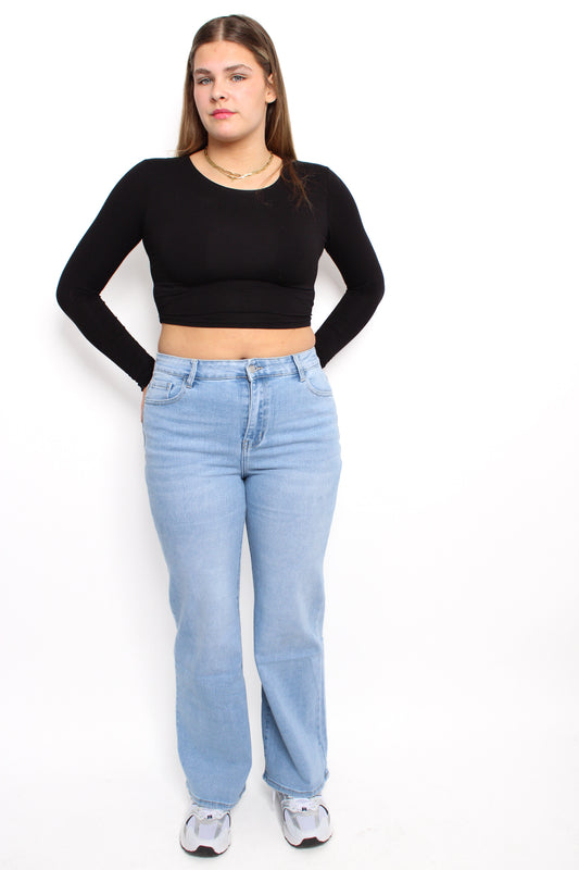 ''PLUSSIZE'' WIDE LEG JEANS 094 - DENIM