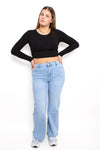 ''PLUSSIZE'' WIDE LEG JEANS 094 - DENIM