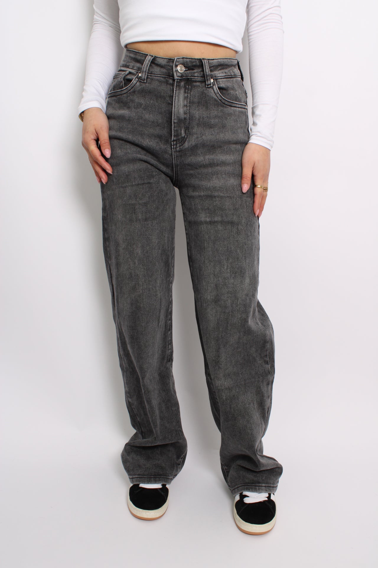 ''PLUSSIZE'' WIDE LEG JEANS GOODIES - GREY