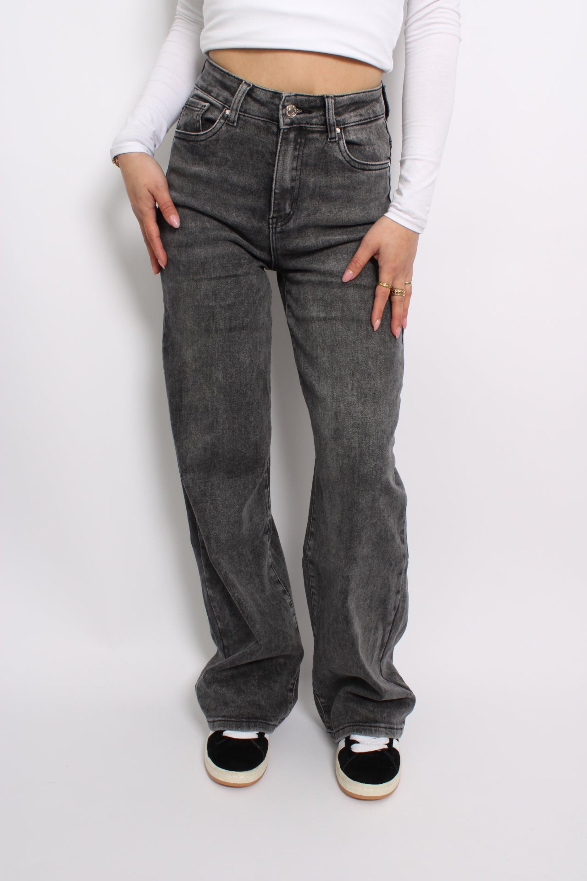 ''PLUSSIZE'' WIDE LEG JEANS GOODIES - GREY