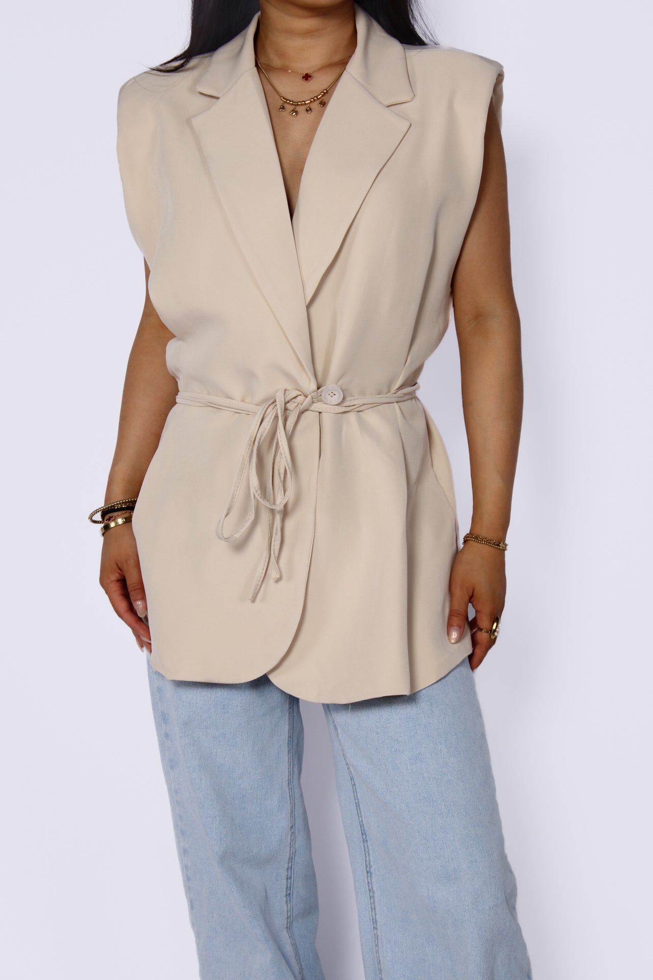 ZOE GILET - BEIGE