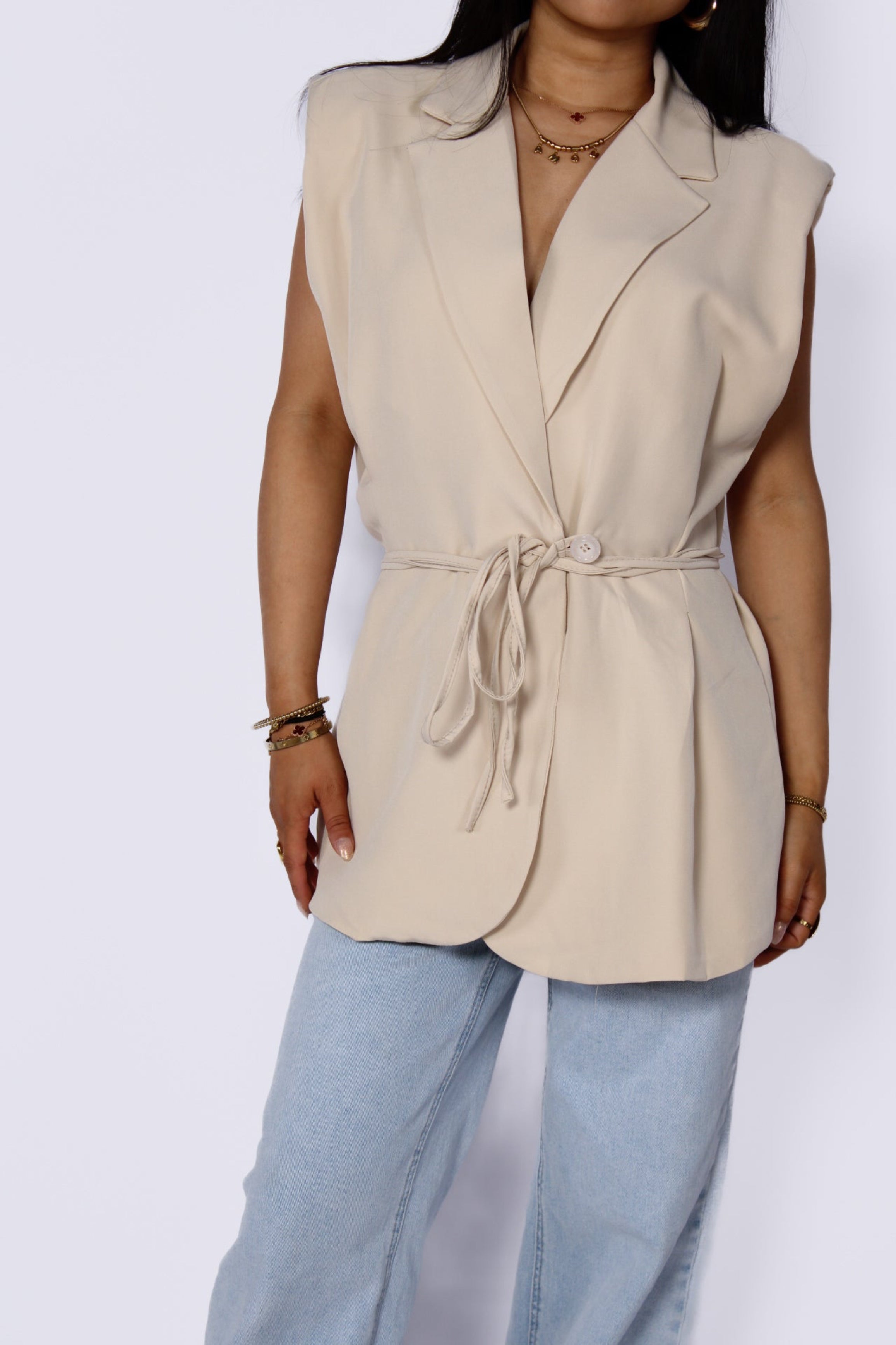 ZOE GILET - BEIGE