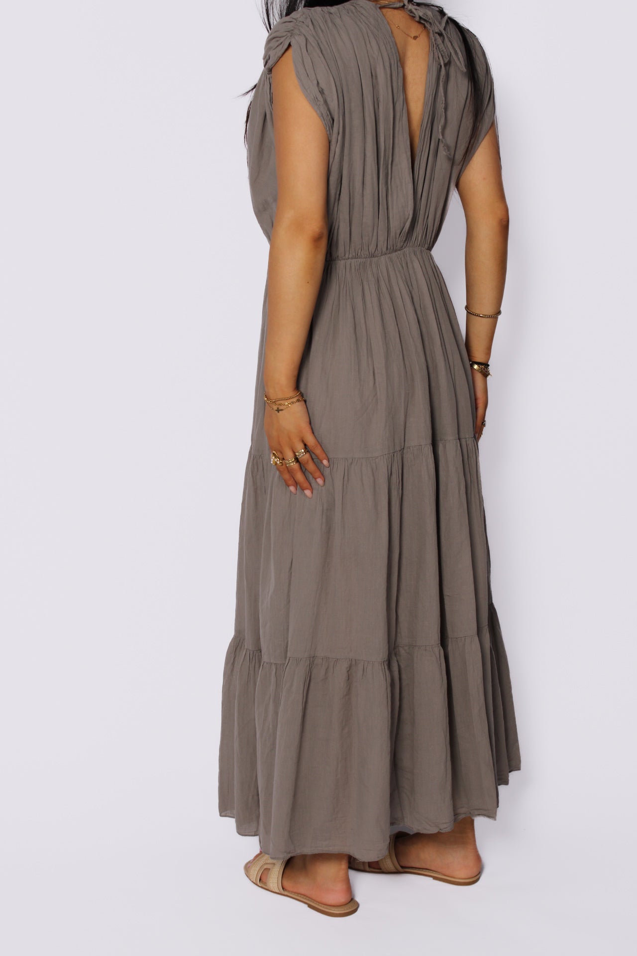 FEELING CUTE DRESS LONG - TAUPE