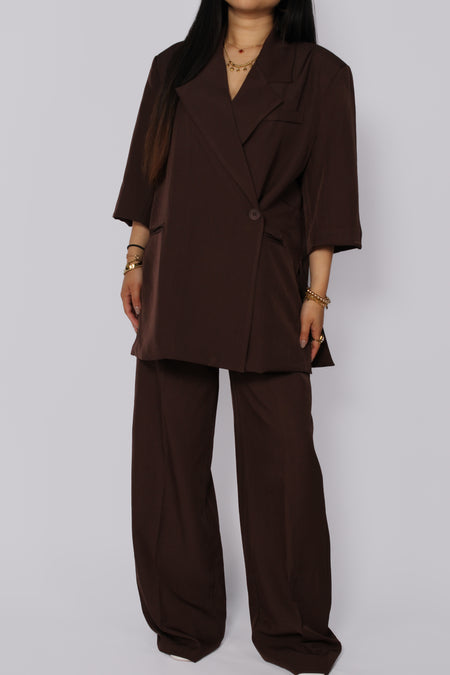 BOSSED UP SET -  DARK BROWN