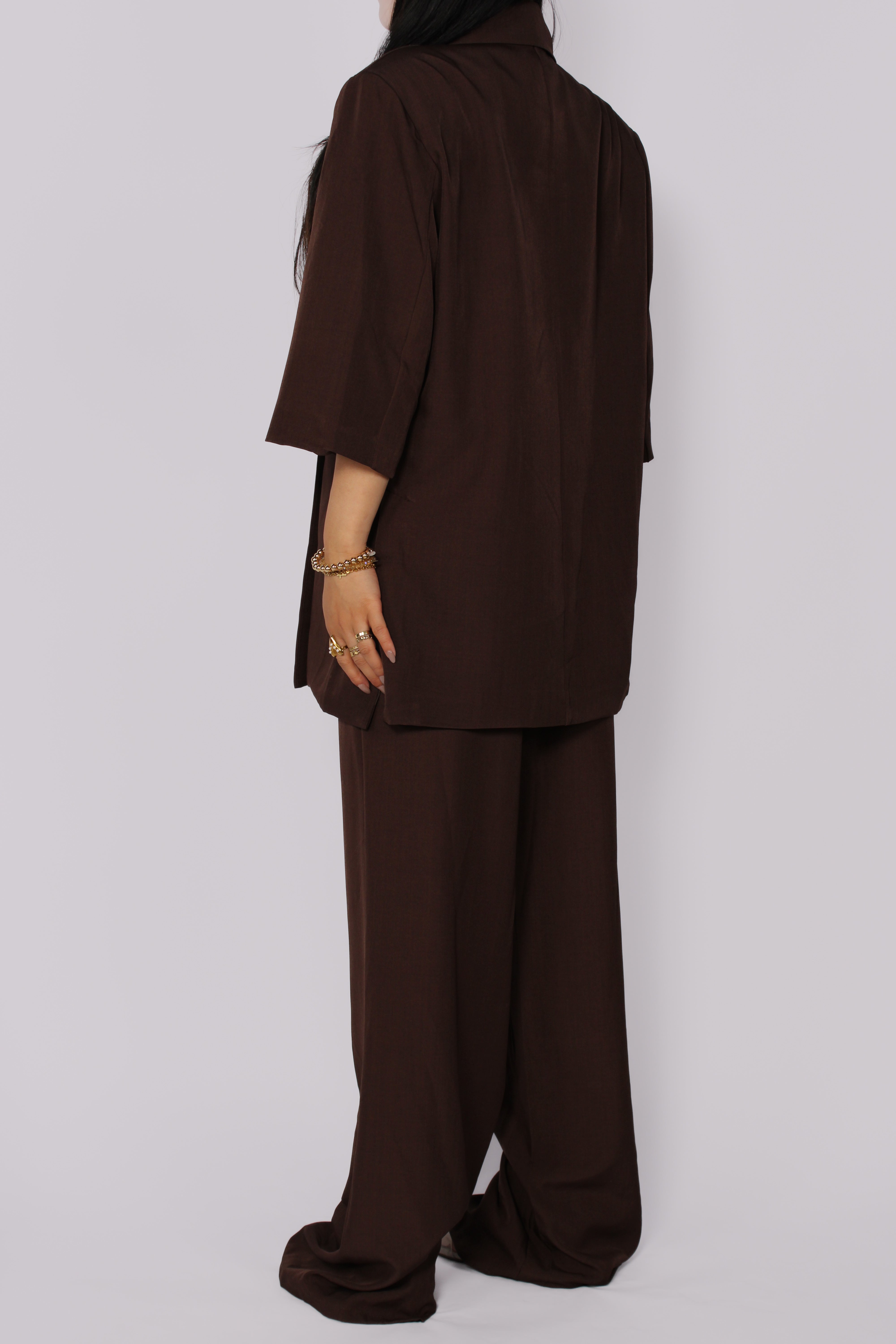 BOSSED UP SET -  DARK BROWN