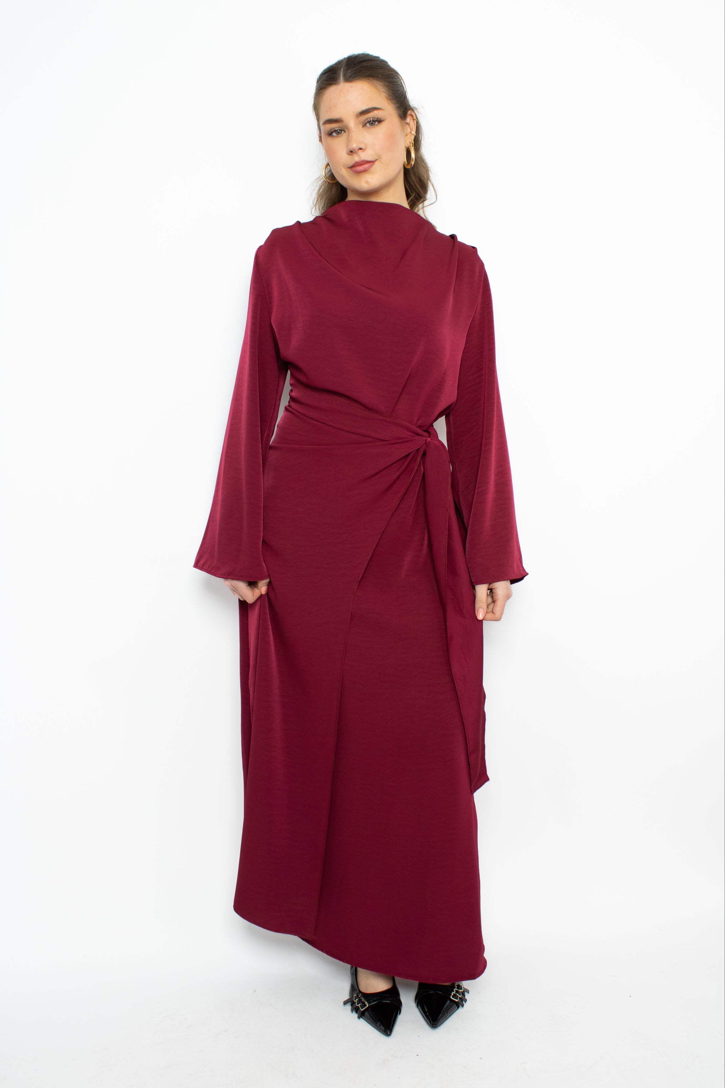 SANA DRESS - BORDEAUX