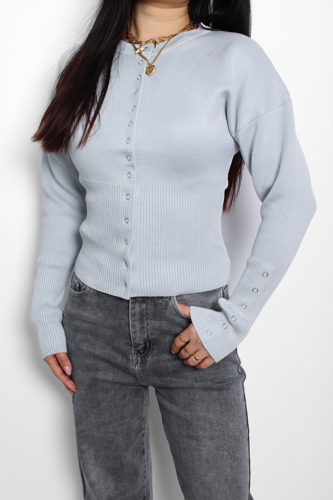 MACY TOP - LIGHT BLUE