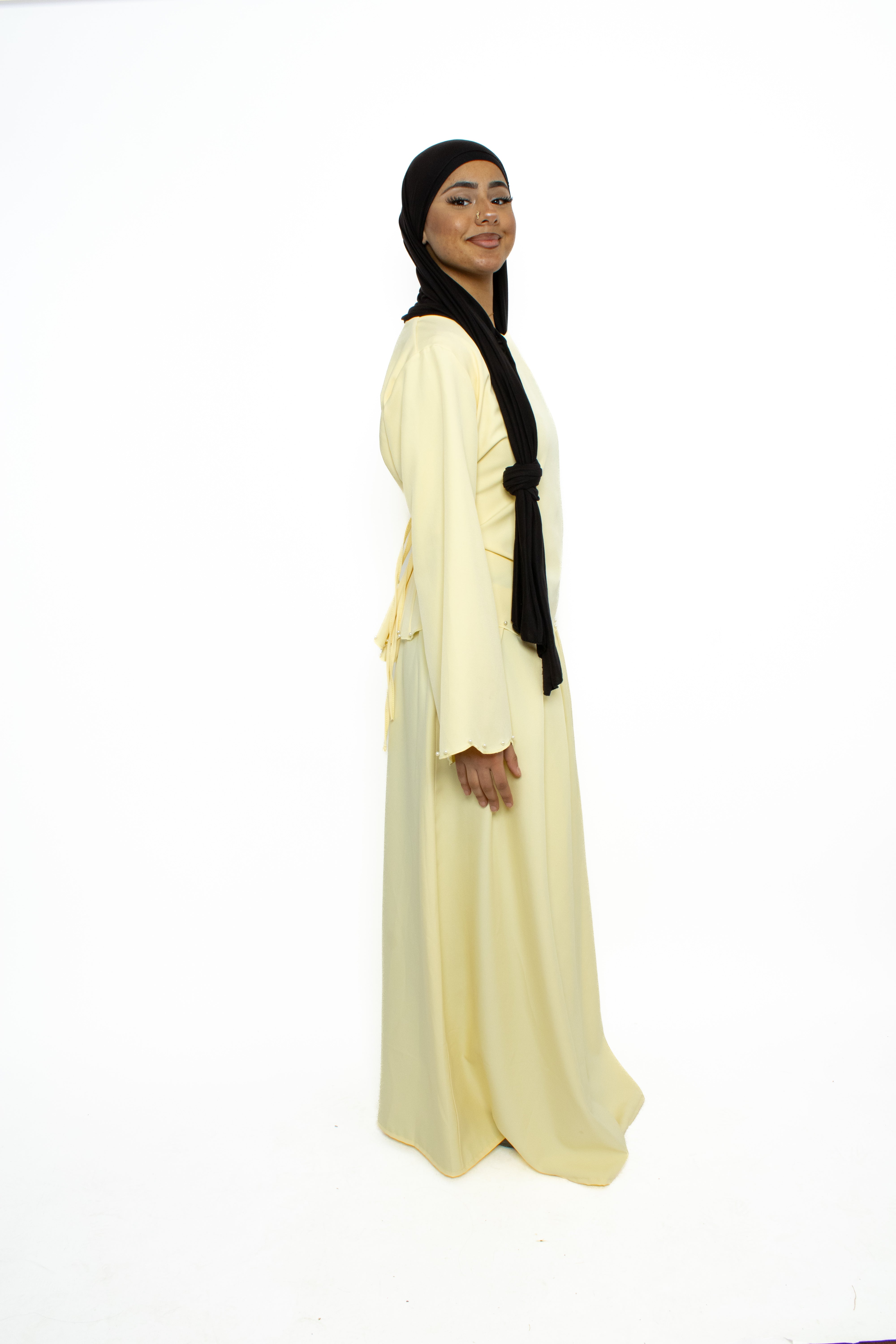 NEOMI PEARL DRESS - BUTTER YELLOW