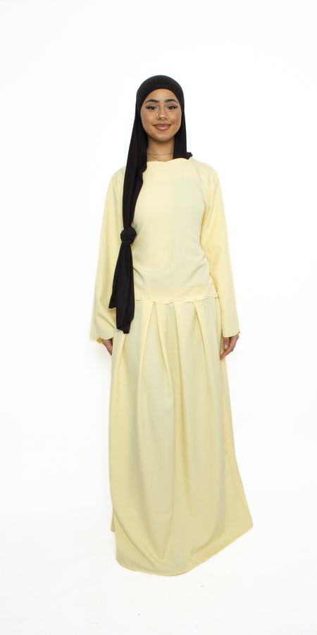 NEOMI PEARL DRESS - BUTTER YELLOW