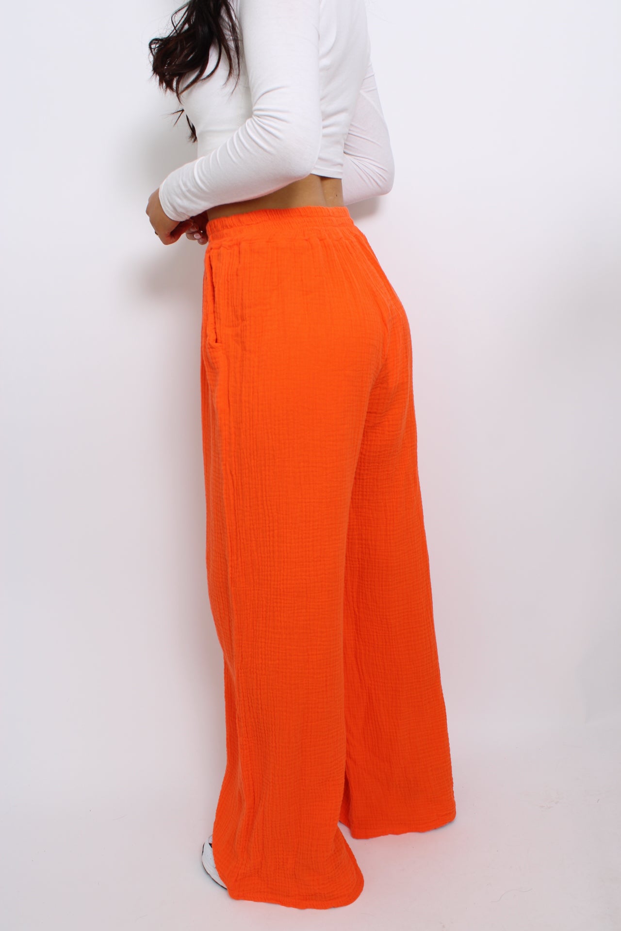 COTTON PANTS - ORANGE