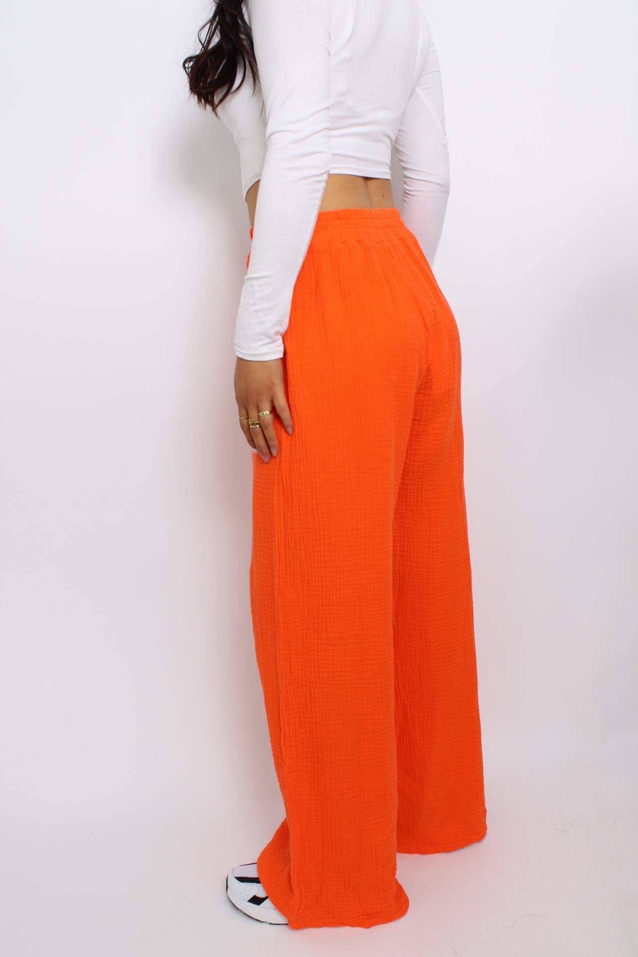 COTTON PANTS - ORANGE
