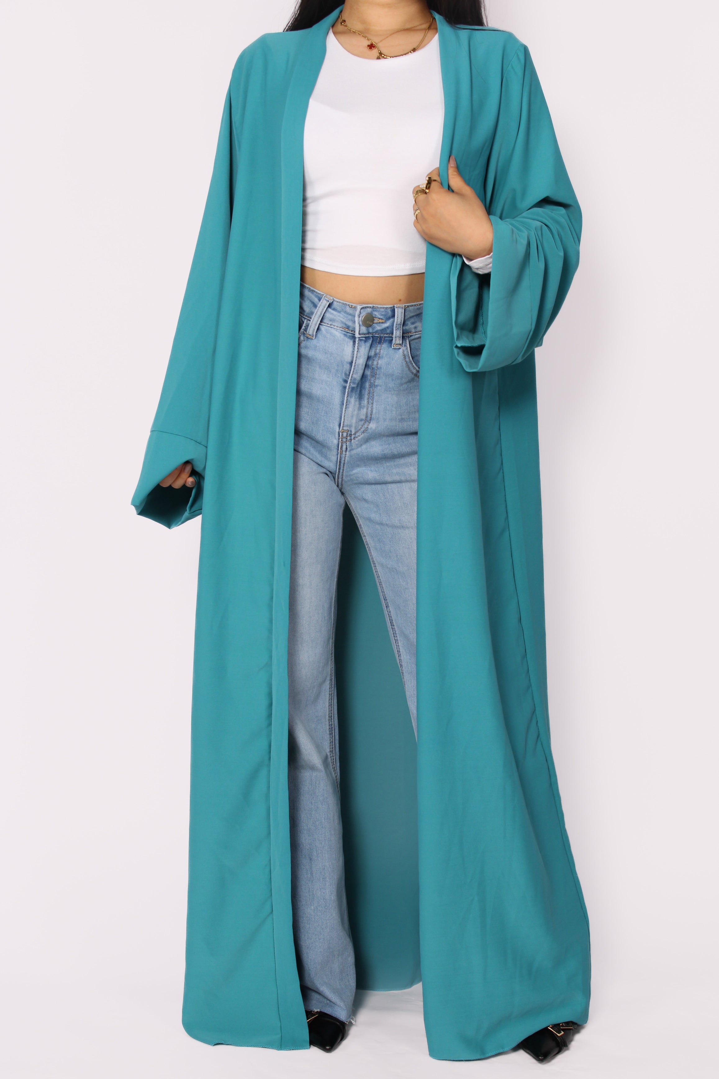 SILKY KIMONO - TURQUOISE