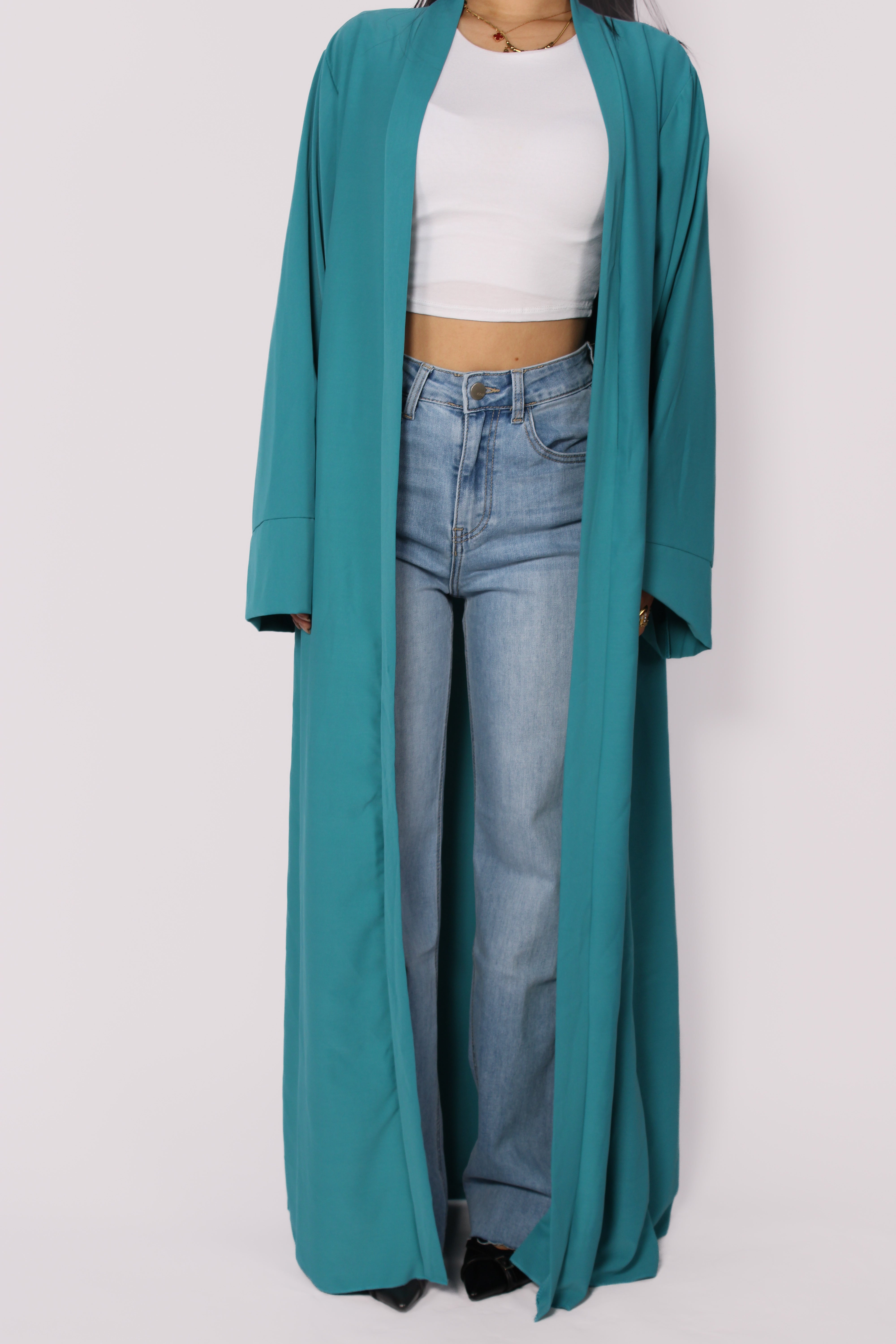 SILKY KIMONO - TURQUOISE