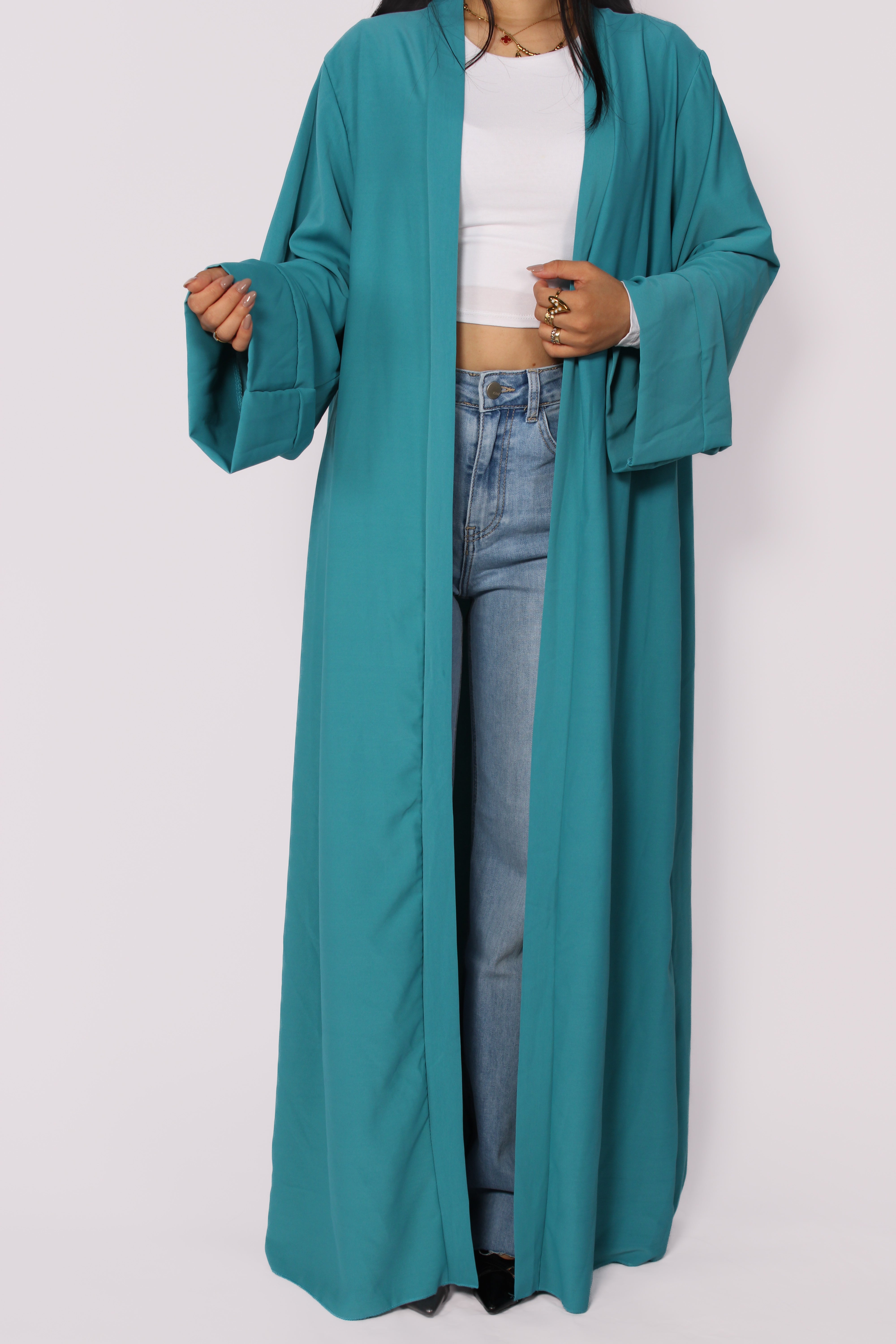 SILKY KIMONO - TURQUOISE