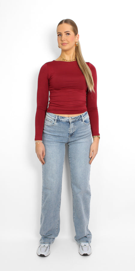 ''EXTRA TALL'' MID WAIST JEANS - DENIM