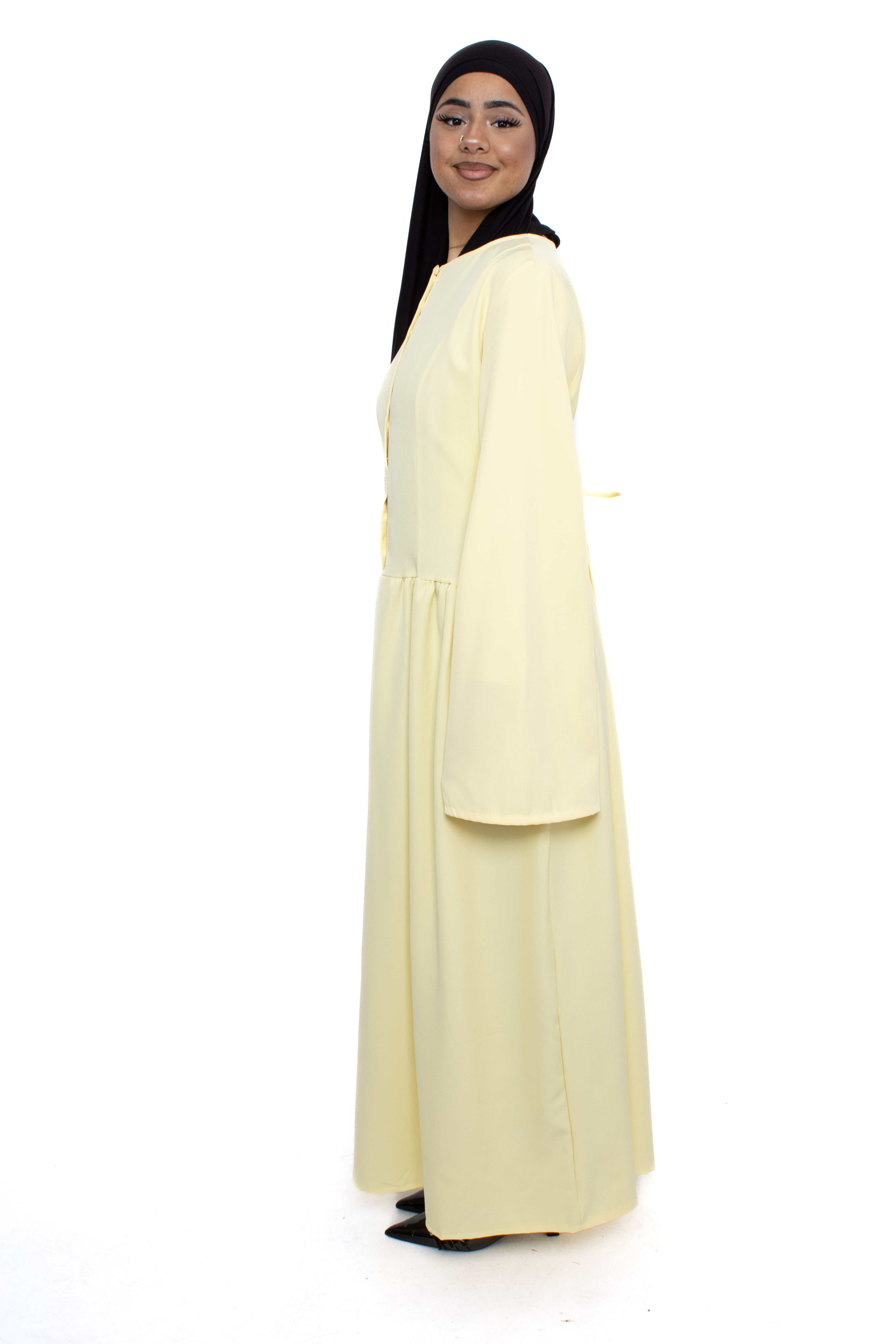 KENZA DRESS - BUTTER YELLOW