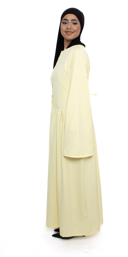 KENZA DRESS - BUTTER YELLOW