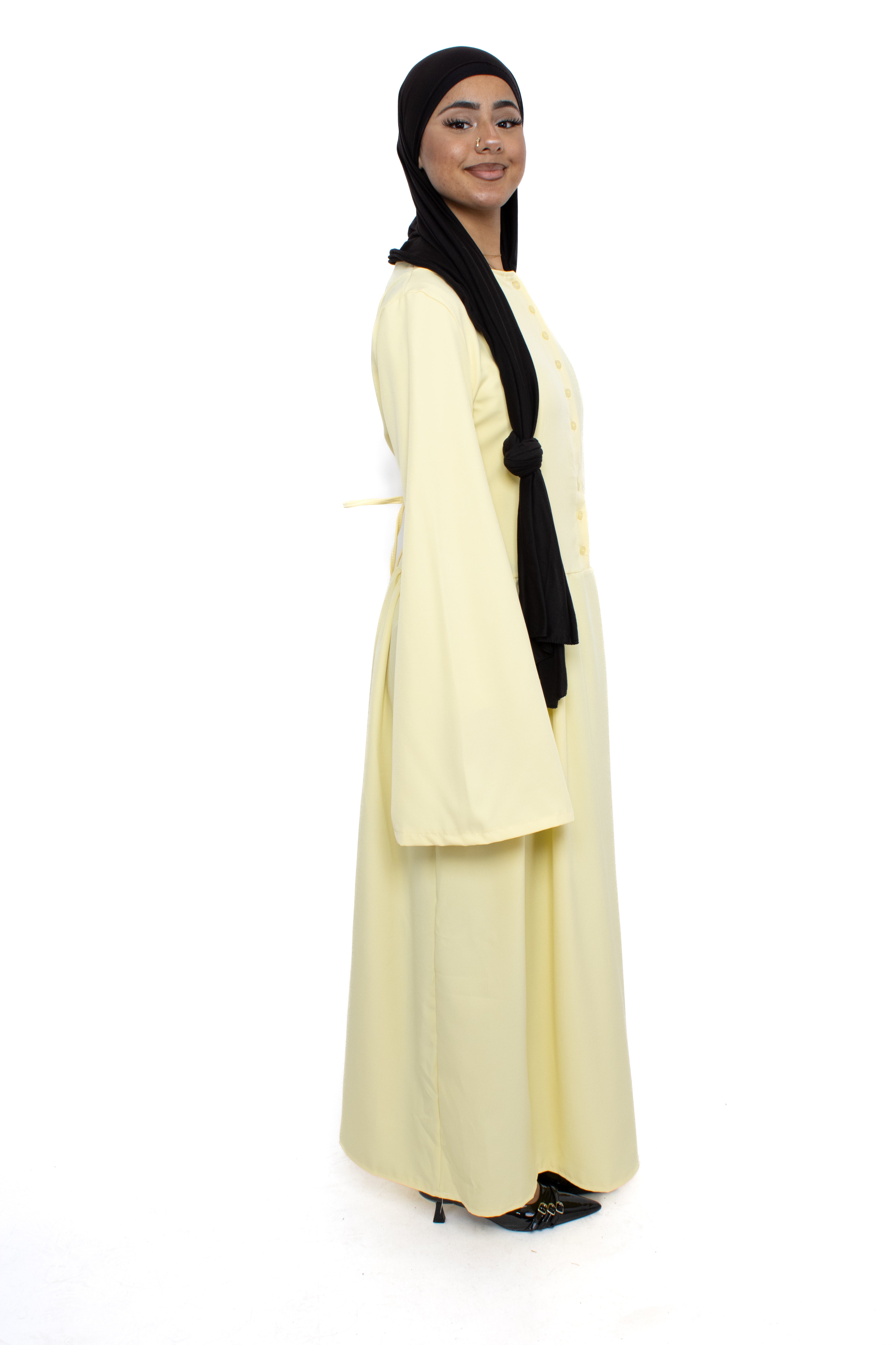 KENZA DRESS - BUTTER YELLOW