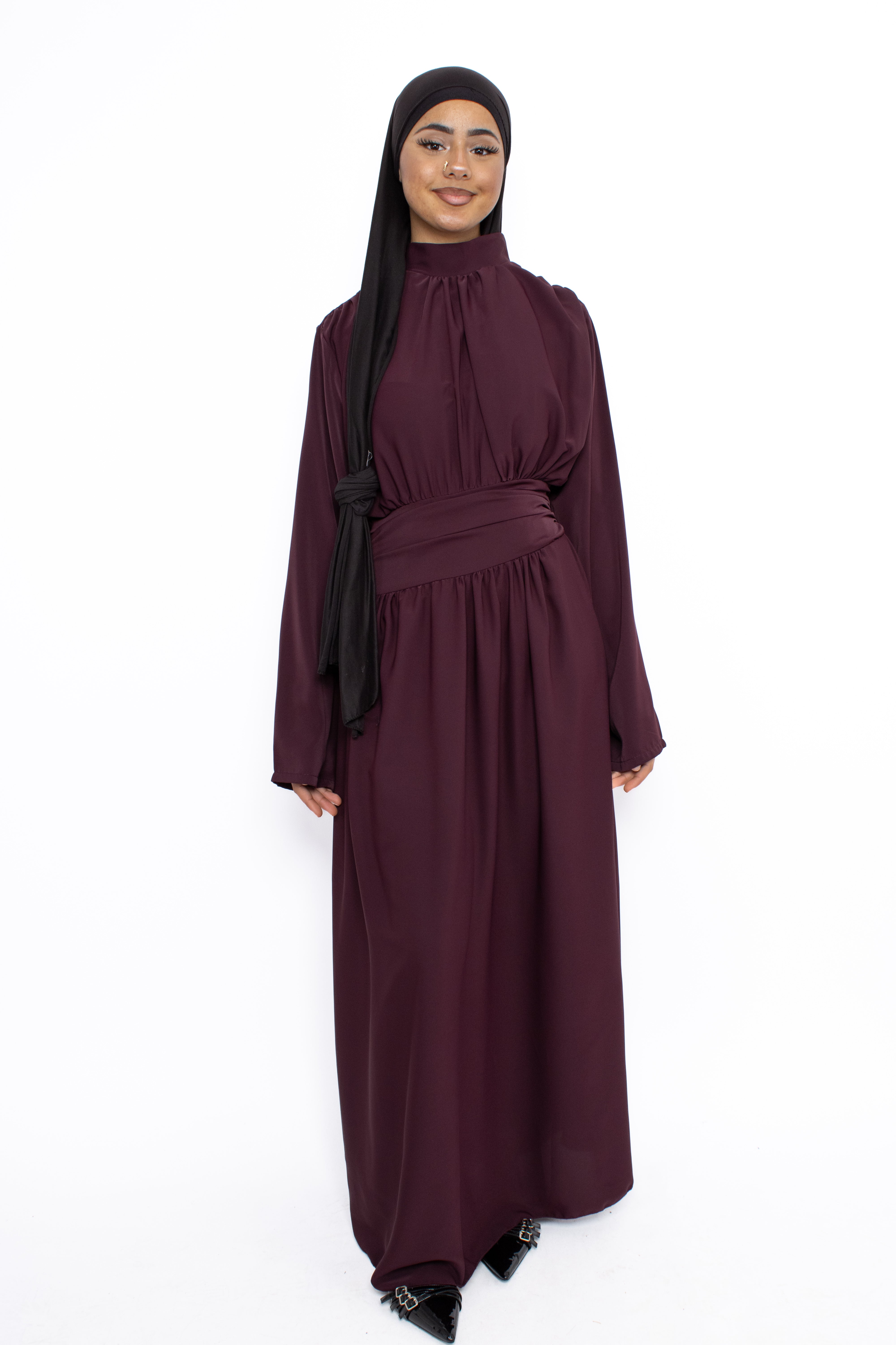 LAILA DRESS - BURGUNDY