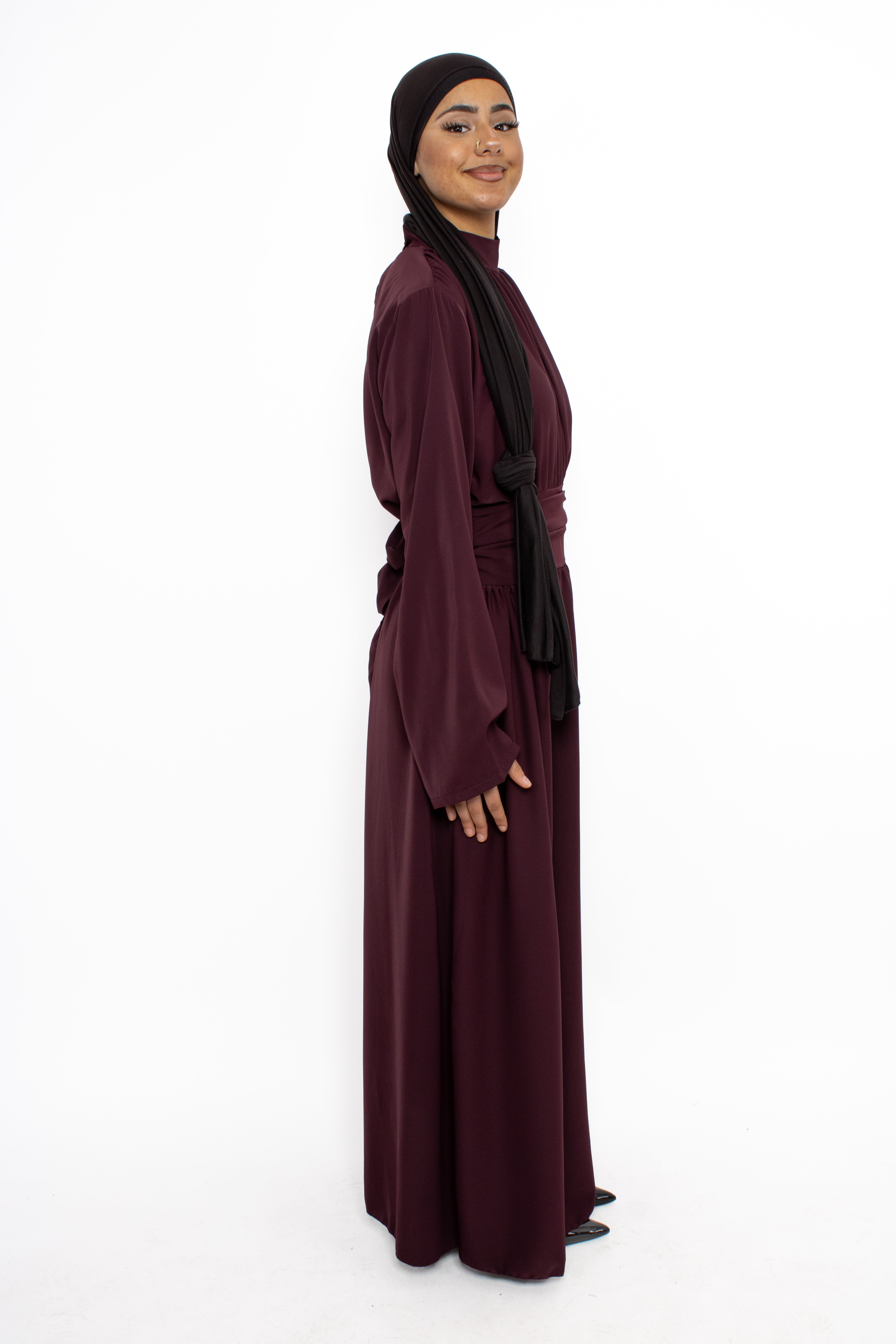 LAILA DRESS - BURGUNDY