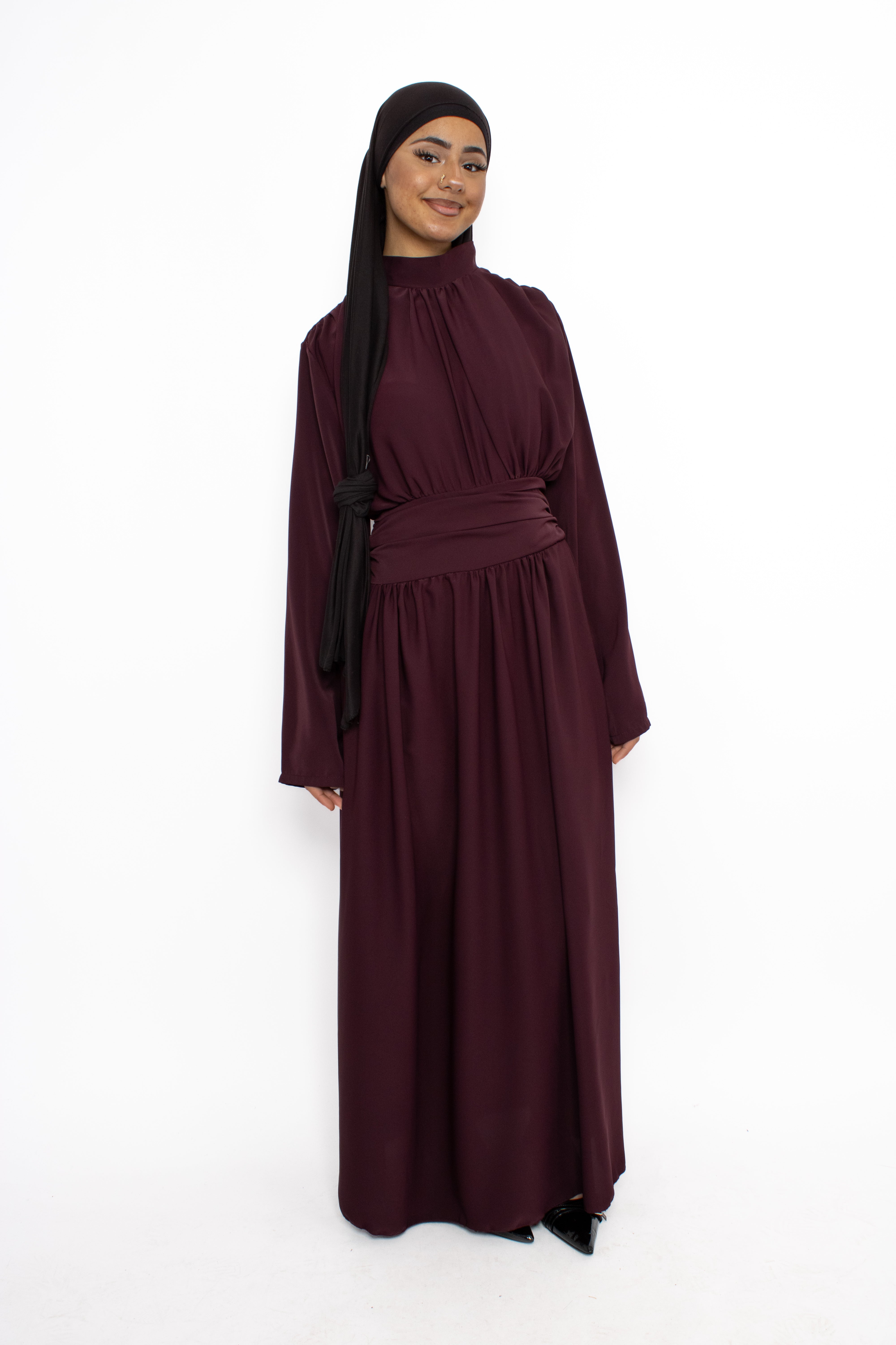 LAILA DRESS - BURGUNDY
