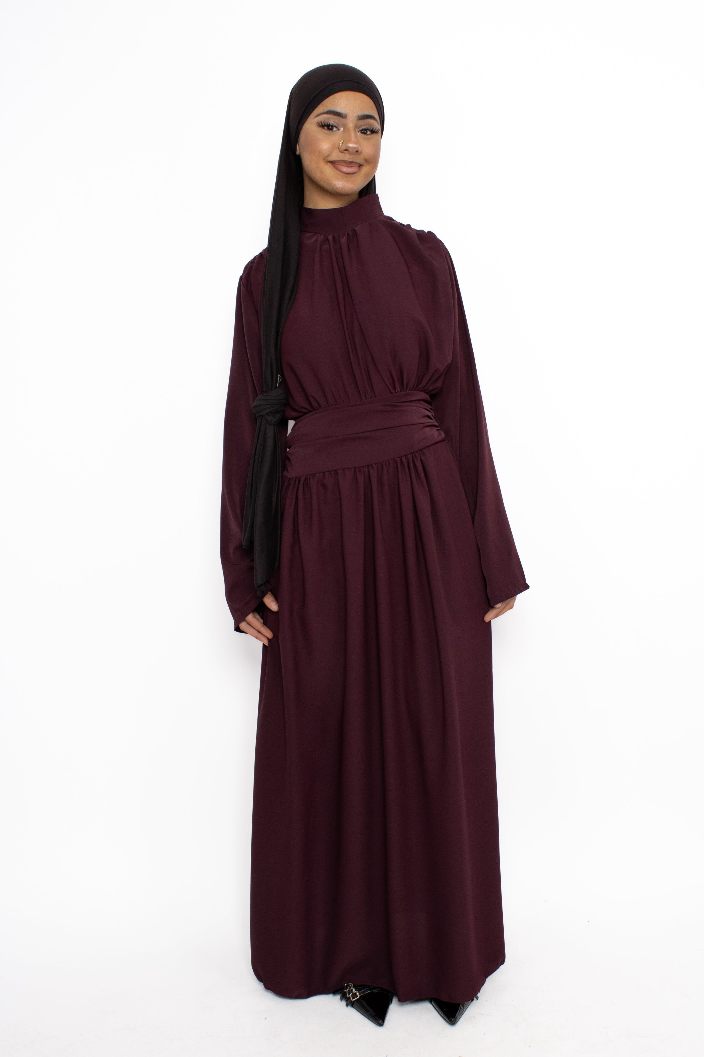 LAILA DRESS - BURGUNDY