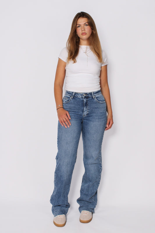 ''EXTRA TALL'' WIDE LEG JEANS 3806-3 - MID DENIM