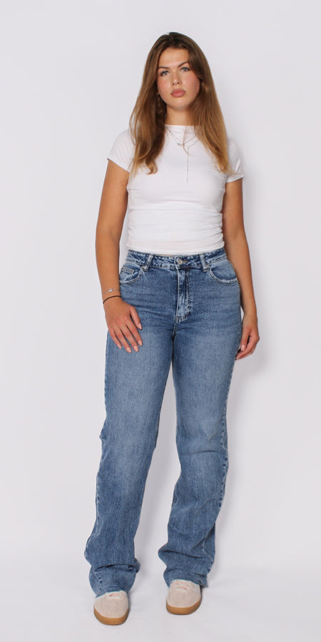 ''EXTRA TALL'' WIDE LEG JEANS 3806-3 - MID DENIM