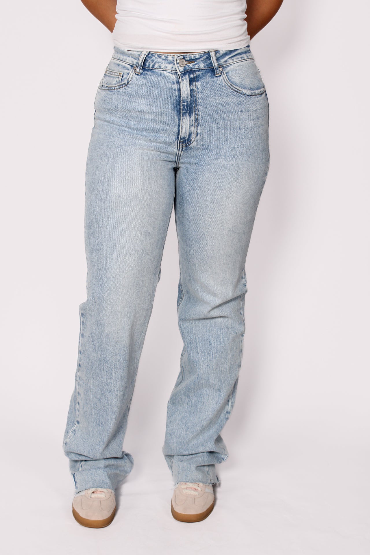 ''EXTRA TALL'' WIDE LEG JEANS 3806 - LIGHT DENIM 